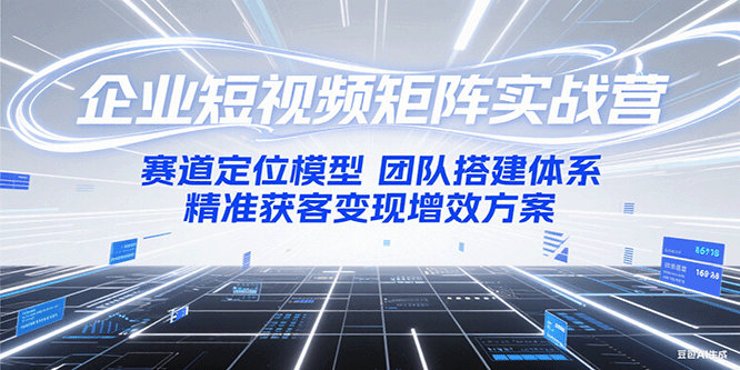 企业短视频矩阵实战营：赛道定位模型+团队搭建体系+精准获客变现增效方案-Zv头条