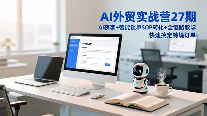 AI外贸实战营27期，AI获客+智能谈单+SOP转化+全链路教学，快速搞定跨境订单-站长V课
