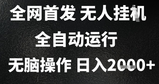 2025首发无人挂G项目，日入2k+，全自动运行，无脑操作，长期稳定 小白可玩【揭秘】-Zv头条