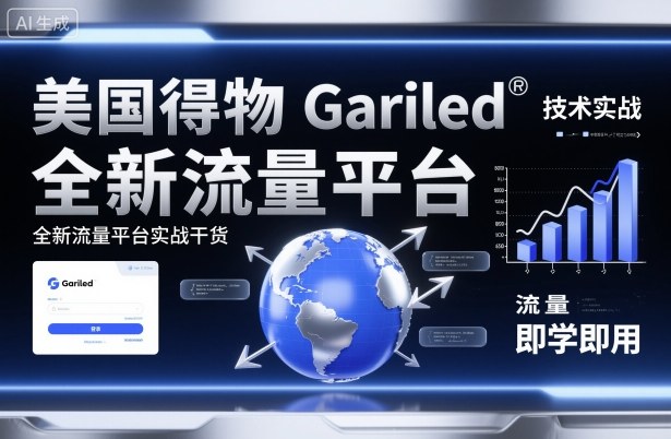 美国得物Gariled技术实战，全新流量平台实战干货，即学即用-站长V课