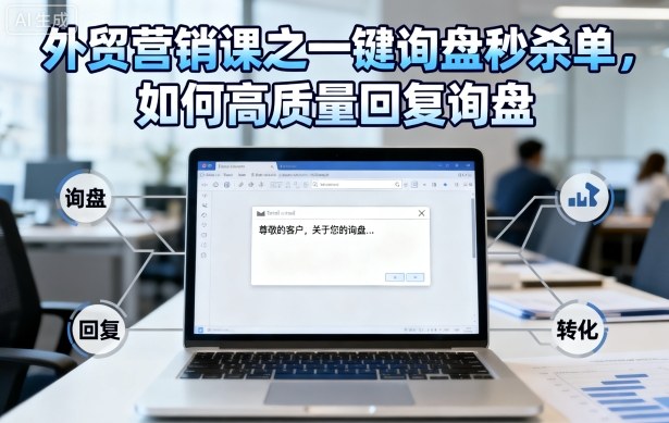 外贸营销课之一键询盘秒杀单，如何高质量回复询盘-站长V课