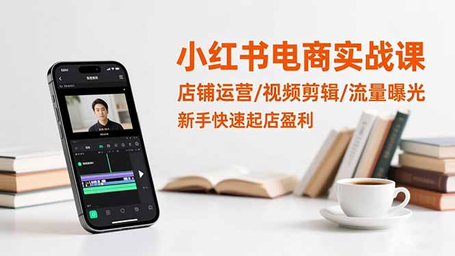 小红书电商实战课:店铺运营/视频剪辑/流量曝光,新手快速起店盈利-站长V课