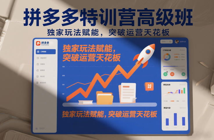 拼多多特训营高阶班,独家玩法赋能,突破运营天花板(更新260911)-站长V课