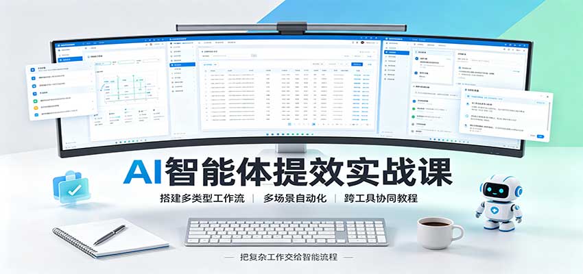 AI智能体提效实战课:搭建多类型工作流,多场景自动化,跨工具协同教程-站长V课
