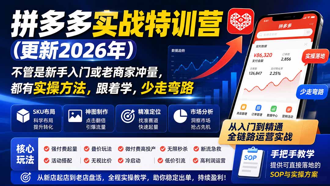 拼多多实战特训营(更新0917-站长V课