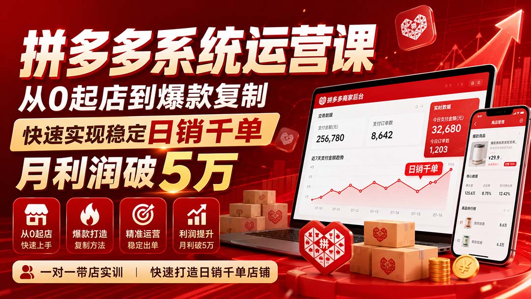 拼多多系统运营课-无水印(更新9月-站长V课