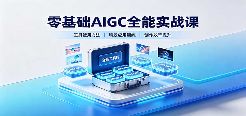 零基础AIGC全能实战课:覆盖绘画、影音、PPT、小说多场景AI创作-站长V课