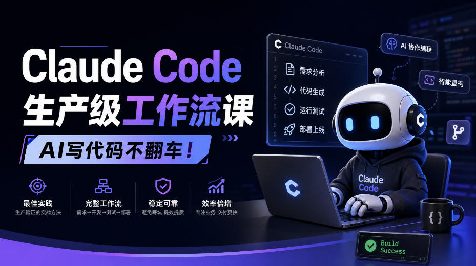 Claude Code生产级工作流课，AI写代码不翻车！【原创双语字幕】-站长V课