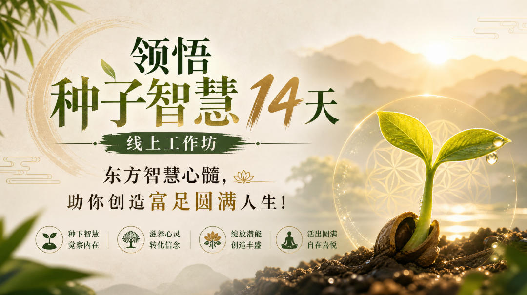 鹿大米领悟种子智慧14天线上工作坊，东方智慧心髓，助你创造富足圆满人生！-站长V课