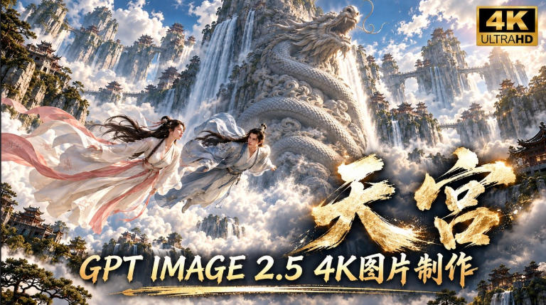 GPT Image 2.5实测！4K到底多清楚？皮肤、手指、修图与天宫场景全面测试-站长V课
