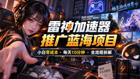 雷神加速器推广5.0实操教程:口令图文玩法全流程拆解(零成本·每天10分钟)-站长V课