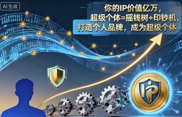 你的IP价值亿万，超级个体=摇钱树+印钞机，打造个人品牌，成为超级个体-站长V课