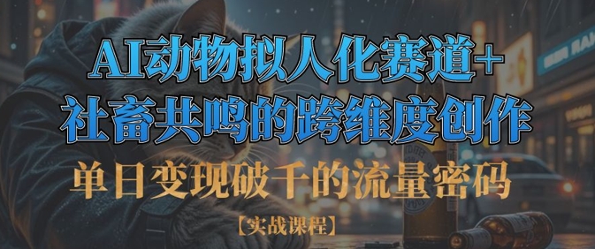 单日变现破千的流量密码，AI动物拟人化赛道+社畜共鸣的跨维度创作-Zv头条