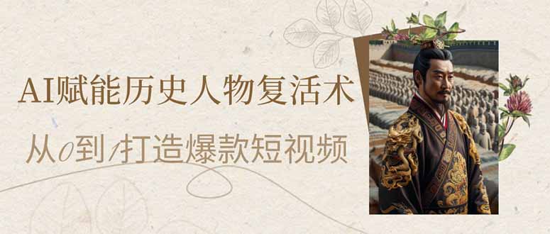 AI赋能历史人物复活术：从0到1打造爆款短视频-Zv头条