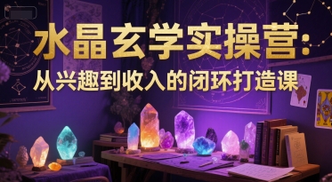 水晶玄学实操营：从兴趣到收入的闭环打造课-Zv头条