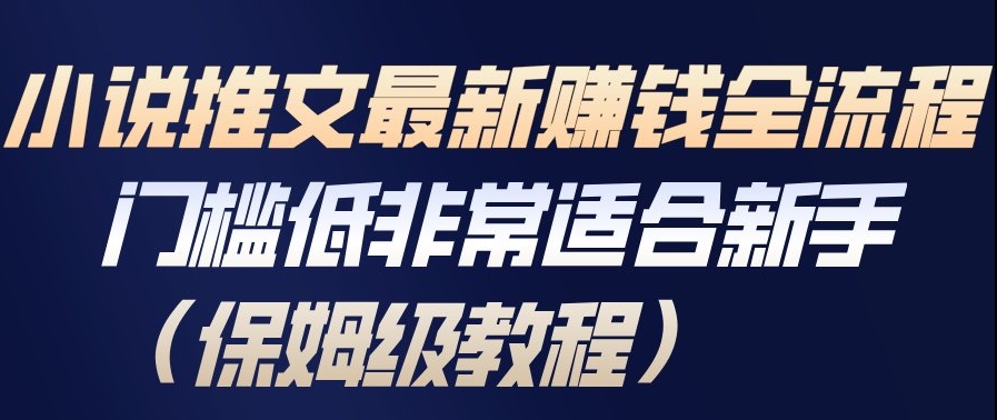 小说推文最新賺钱全流程，门槛低非常适合新手(保姆级教程)-站长V课