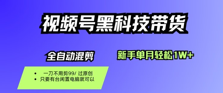 视频号黑科技短视频带货，新手一个月也1W+，纯搬运一刀不用剪，零投入【揭秘】-站长V课