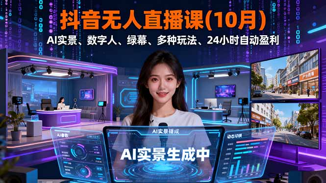 抖音无人直播课(10月-站长V课