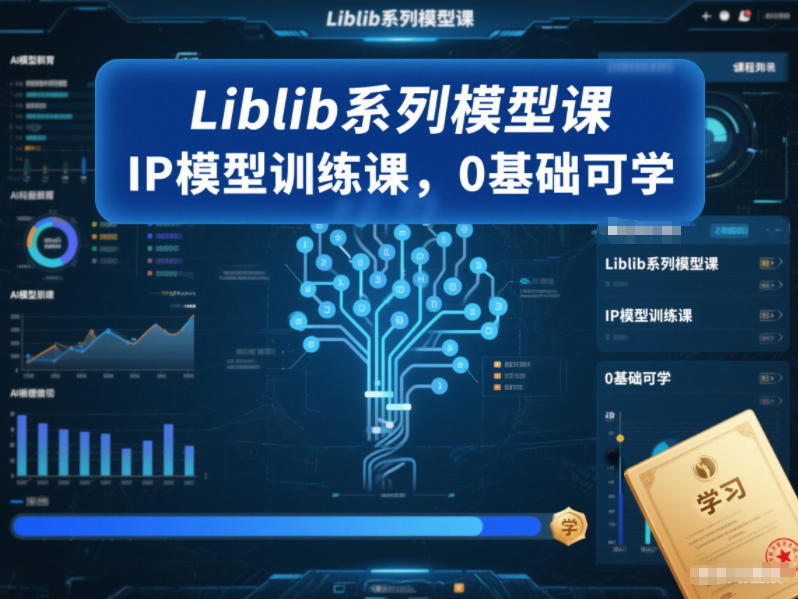 Liblib系列模型课，IP模型训练课，0基础可学-站长V课