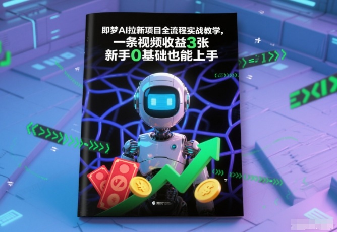 即梦AI拉新项目全流程实战教学,一条视频收益3张,新手0基础也能上手-站长V课