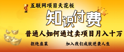 互联网项目天花板，知付付费项目，普通人如何通过卖项目月入十个，拒绝韭菜【揭秘】-Zv头条