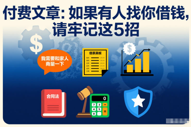 付费文章：如果有人找你借钱，请牢记这5招-站长V课