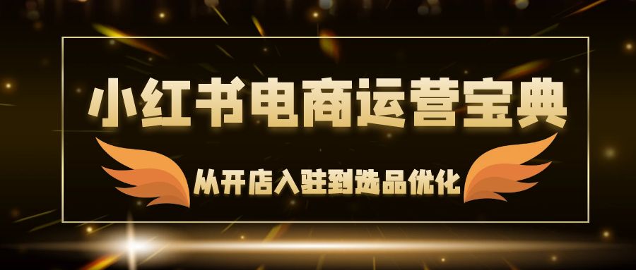 小红书电商运营宝典：从开店入驻到选品优化，一站式解决你的电商难题-Zv头条