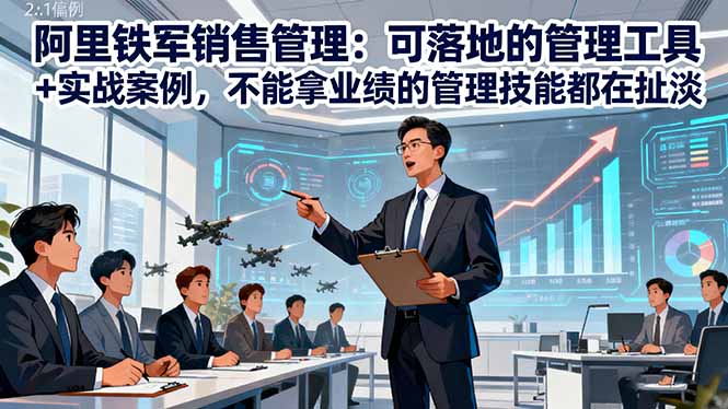 阿里铁军销售管理:可落地的管理工具+实战案例,不能拿业绩的管理都在扯淡-站长V课