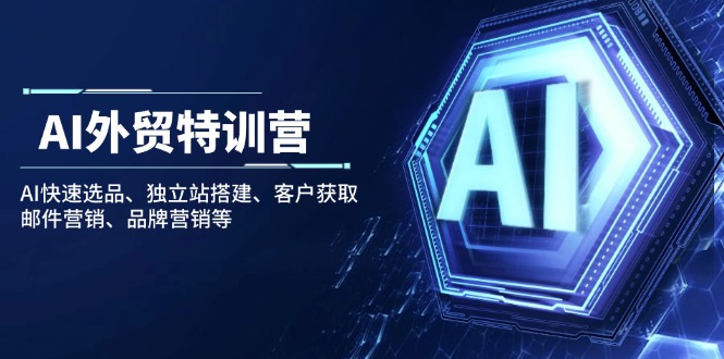 AI外贸特训营：AI快速选品、独立站搭建、客户获取、邮件营销、品牌营销等-Zv头条