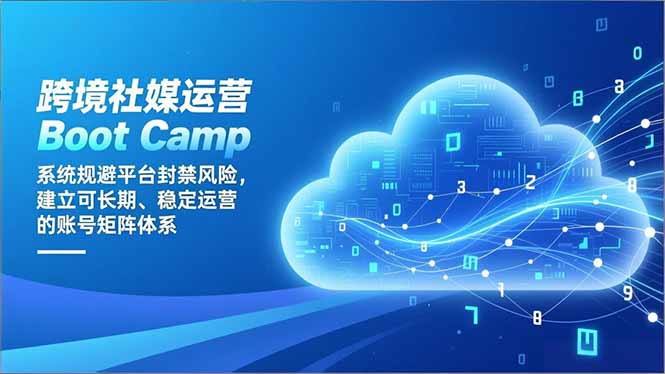 跨境社媒运营Boot Camp：系统规避平台封禁风险，建立可长期、稳定运营的账号矩阵体系-站长V课
