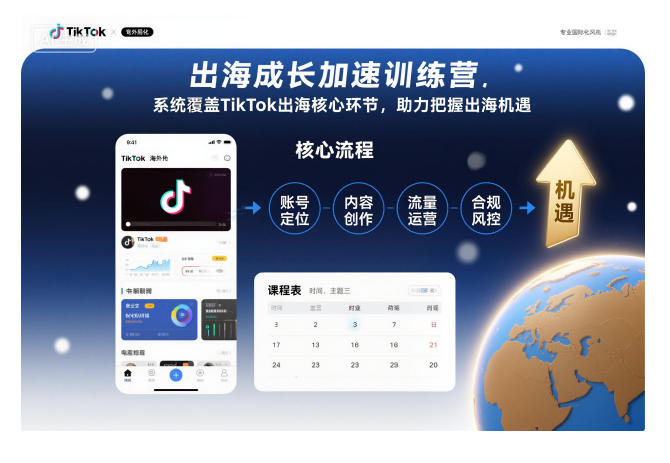 出海成长加速训练营,系统覆盖TikTok出海核心环节,助力把握出海机遇(更新)-站长V课