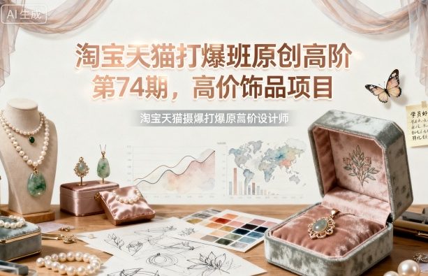 淘宝天猫打爆班原创高阶第74期，高价饰品项目-站长V课