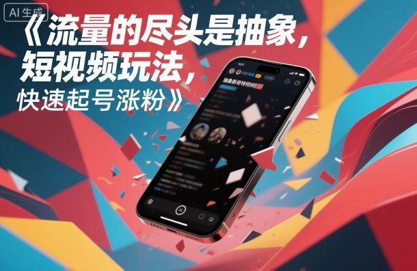 流量的尽头是抽象,抽象新奇特短视频玩法,快速起号涨粉-站长V课