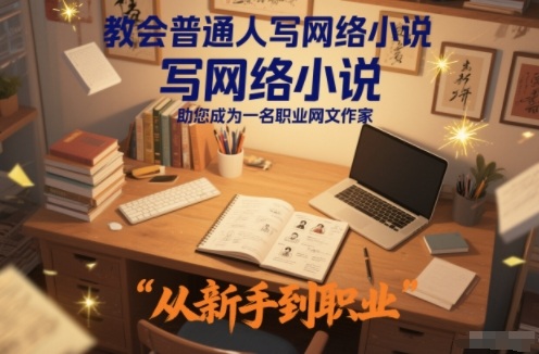 教会普通人写网络小说，助您成为一名职业网文作家-站长V课