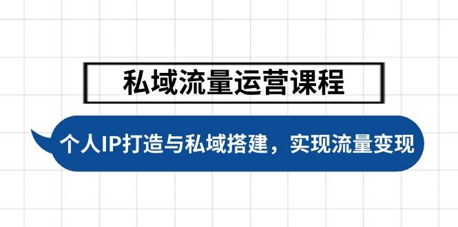 私域流量运营课程，个人IP打造与私域搭建，助力学员实现流量变现-Zv头条