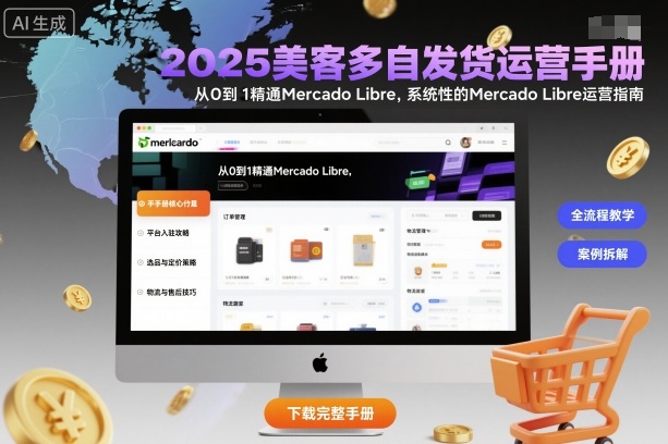 2025美客多自发货运营手册：从0到1精通Mercado Libre，系统性的Mercado Libre运营指南-站长V课