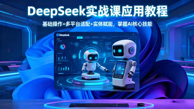 DeepSeek实战课应用教程、基础操作+多平台适配+实体赋能，掌握AI核心技能-站长V课