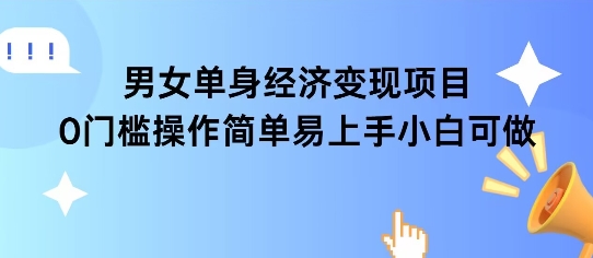 女单身经济项目变现周期长可复购率高日入1k+-Zv头条