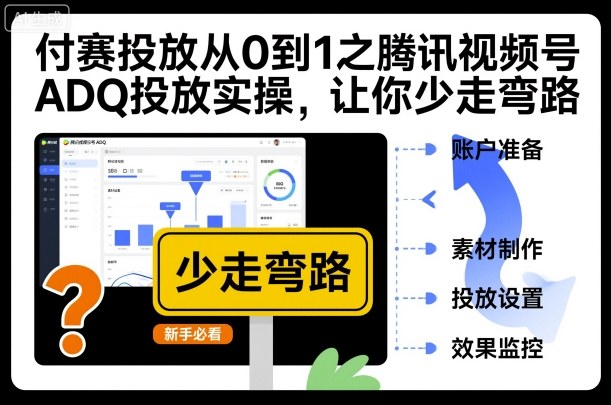 付赛投放从0到1之腾讯视频号ADQ投放实操,让你少走弯路-站长V课
