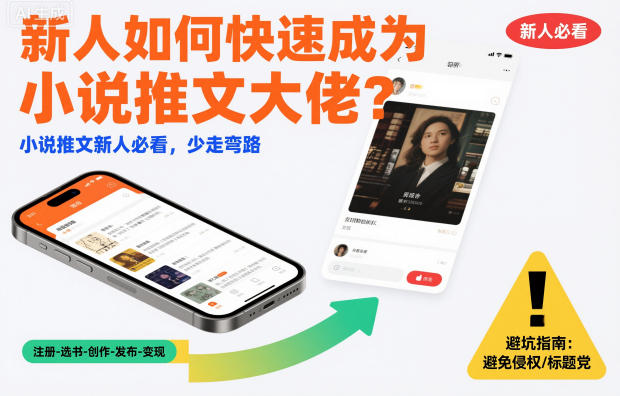 新人如何快速成为小说推文大佬？小说推文新人必看，少走弯路-站长V课