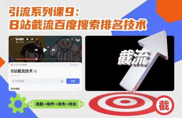 引流系列课9：B站截流百度搜索排名技术-站长V课