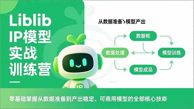 Liblib IP模型实战训练营，零基础掌握从数据准备到产出稳定、可商用模型的全部核心技能-站长V课