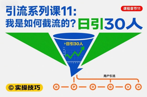 引流系列课11:我是如何截流的?日引30人【文档】-站长V课