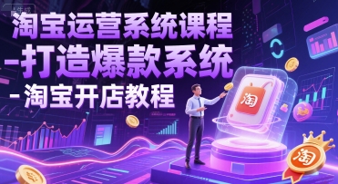 淘宝运营系统课程-打造爆款系统-淘宝开店教程-Zv头条