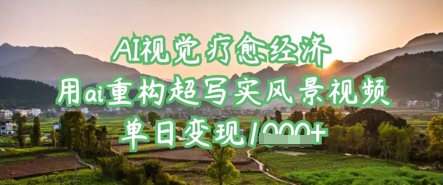 AI视觉疗愈经济：用ai重构超写实风景视频，单日变现多张-Zv头条