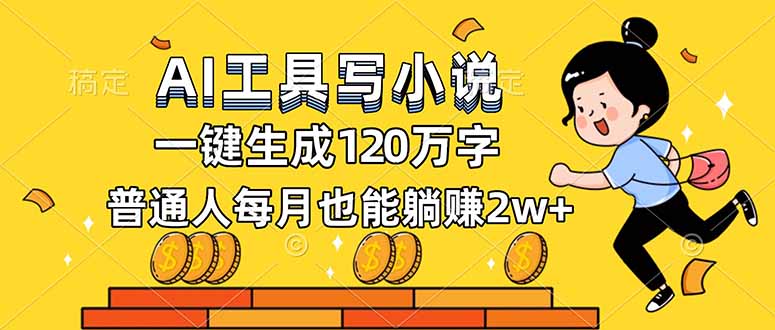 AI工具写小说,一键生成120万字,普通人每月也能躺赚2w+-站长V课