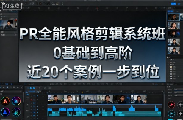 PR全能风格剪辑系统班，0基础到高阶，近20个案例一步到位-站长V课
